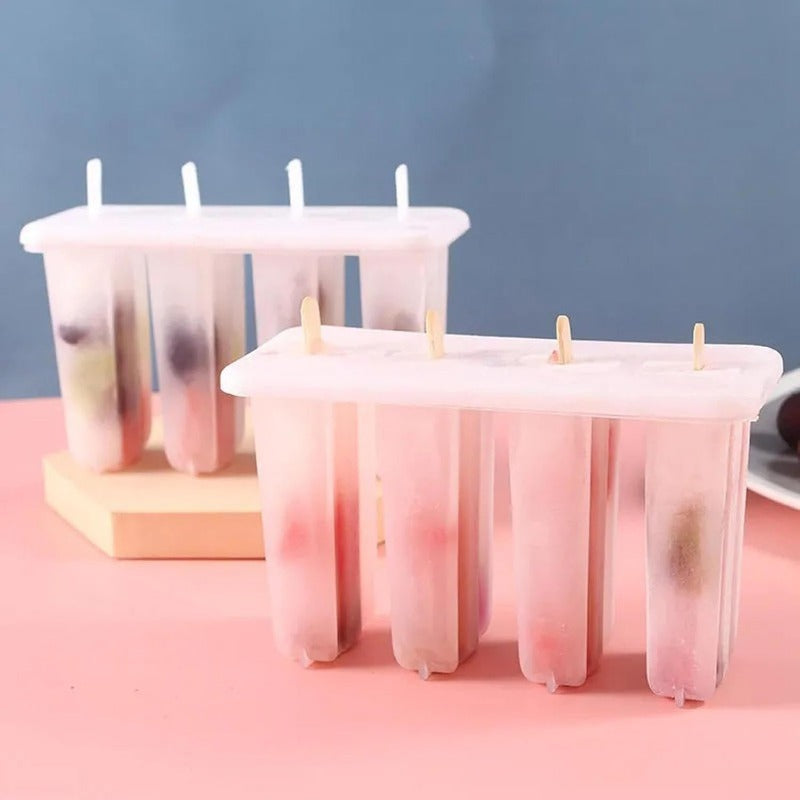 Reusable 4-Cavity Popsicle Mold – BPA-Free Summer Treat Maker