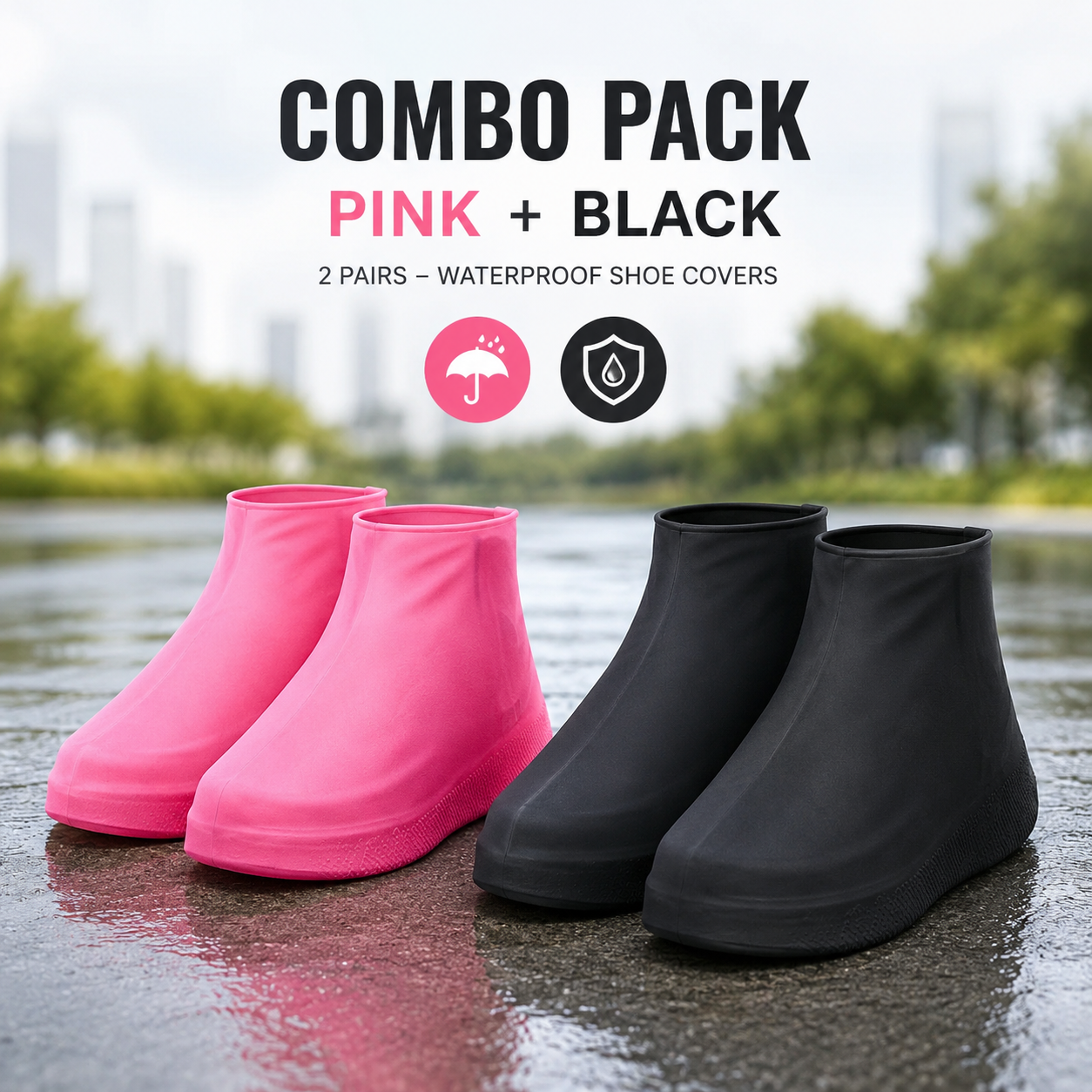 Reusable Waterproof Silicone Shoe Covers