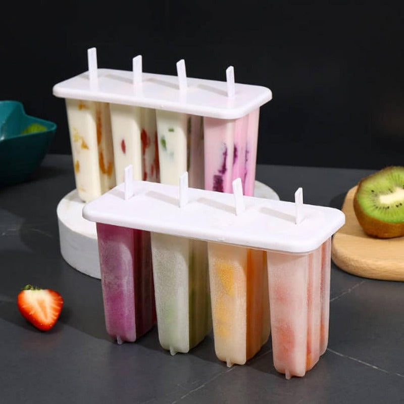 Reusable 4-Cavity Popsicle Mold – BPA-Free Summer Treat Maker