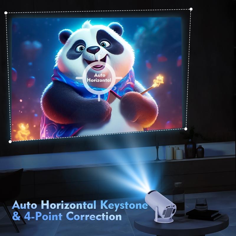 Portable Smart Mini Projector – 720P Native, 4K Support & Android 11