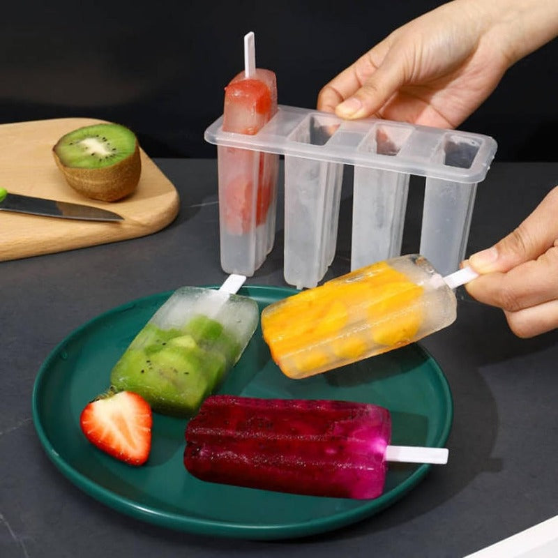 Reusable 4-Cavity Popsicle Mold – BPA-Free Summer Treat Maker